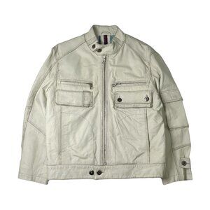 New Label Leather Moto Style Jacket Women's L